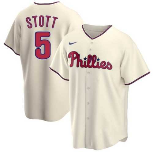 Men%27s Philadelphia Phillies #5 Bryson Stott Cream Cool Base Stitched Jersey Dzhi->philadelphia phillies->MLB Jersey